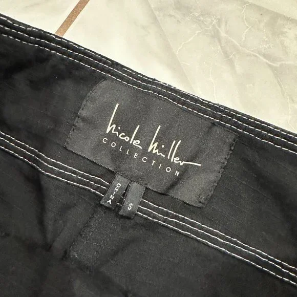 Nicole Miller Y2K Grunge 2 Piece Set Crop Top Size Large and Pants Size Small - Picture 4 of 14